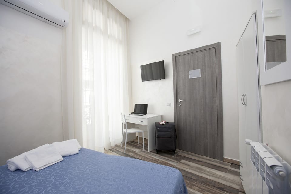 Desk, free WiFi, bed sheets
