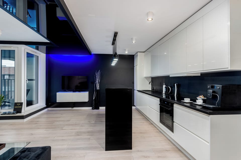 Luxury Apartment, 1 Bedroom | Living room | 50-inch flat-screen TV with cable channels, Smart TV