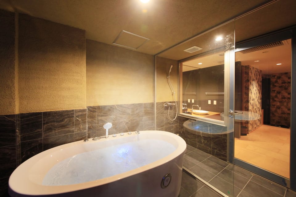 Japanese-Style Twin Room with Open-Air Bath and 2 Japanese Futons - 3rd Floor | Bathroom sink