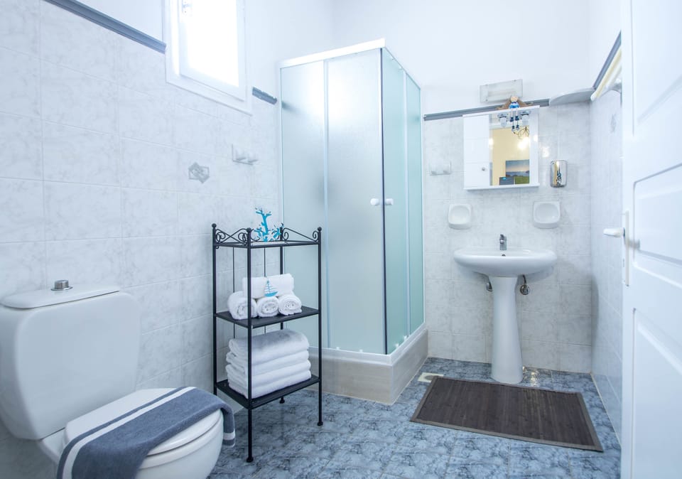 Family Apartment, 2 Bedrooms, Terrace | Bathroom | Shower, free toiletries, hair dryer, slippers