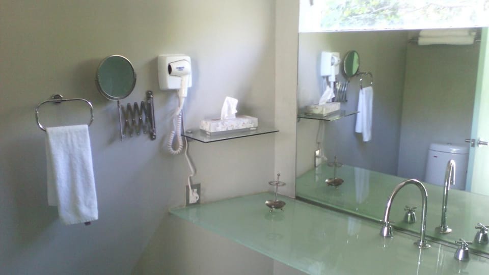 Shower, free toiletries, hair dryer