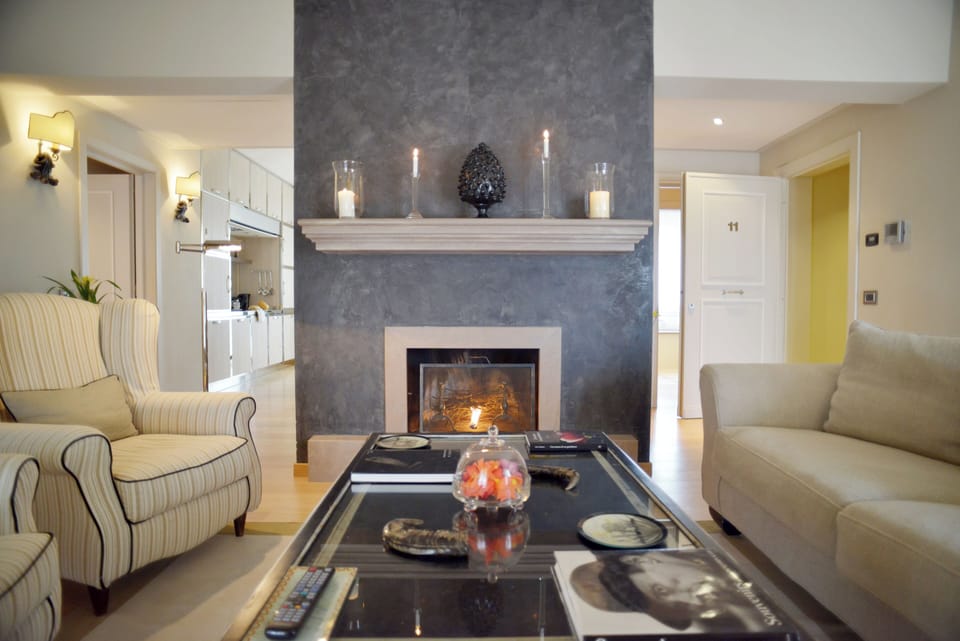 Classic Apartment, 2 Bedrooms | Living area | Flat-screen TV