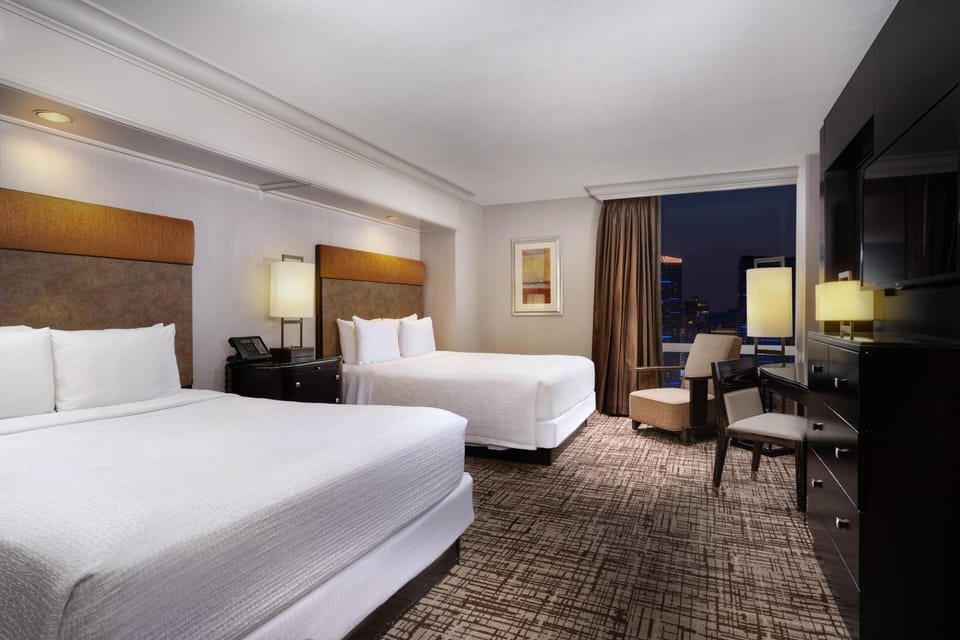 Premium bedding, pillowtop beds, in-room safe, desk