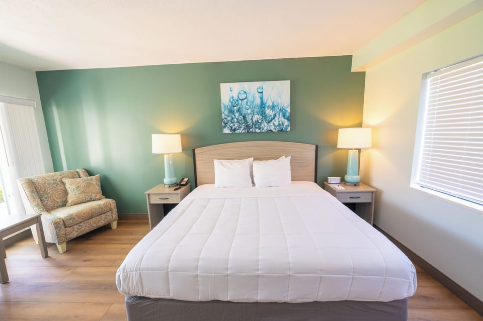Room, 1 King Bed (Courtyard) | Pillowtop beds, in-room safe, desk, laptop workspace