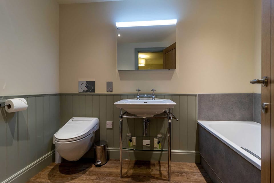 Free toiletries, hair dryer, towels