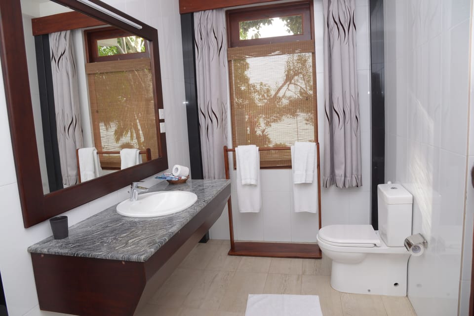 Family Room | Bathroom | Shower, free toiletries, hair dryer, towels