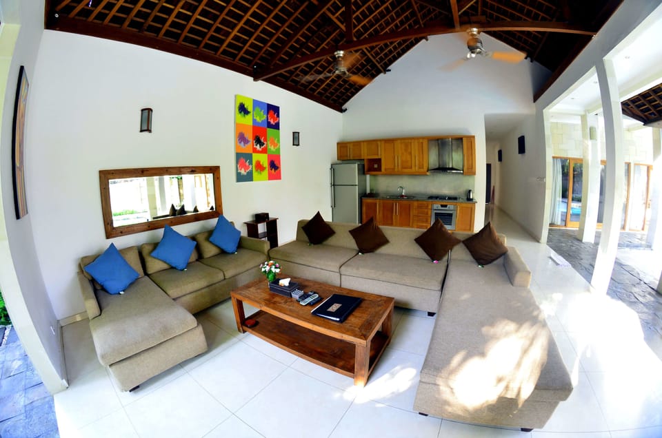 Family Villa, 3 Bedrooms, Pool View | Living room | Flat-screen TV