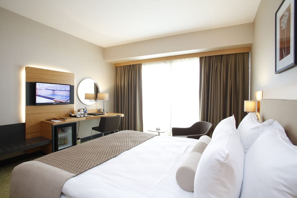 Deluxe Room, City View | Premium bedding, minibar, in-room safe, desk