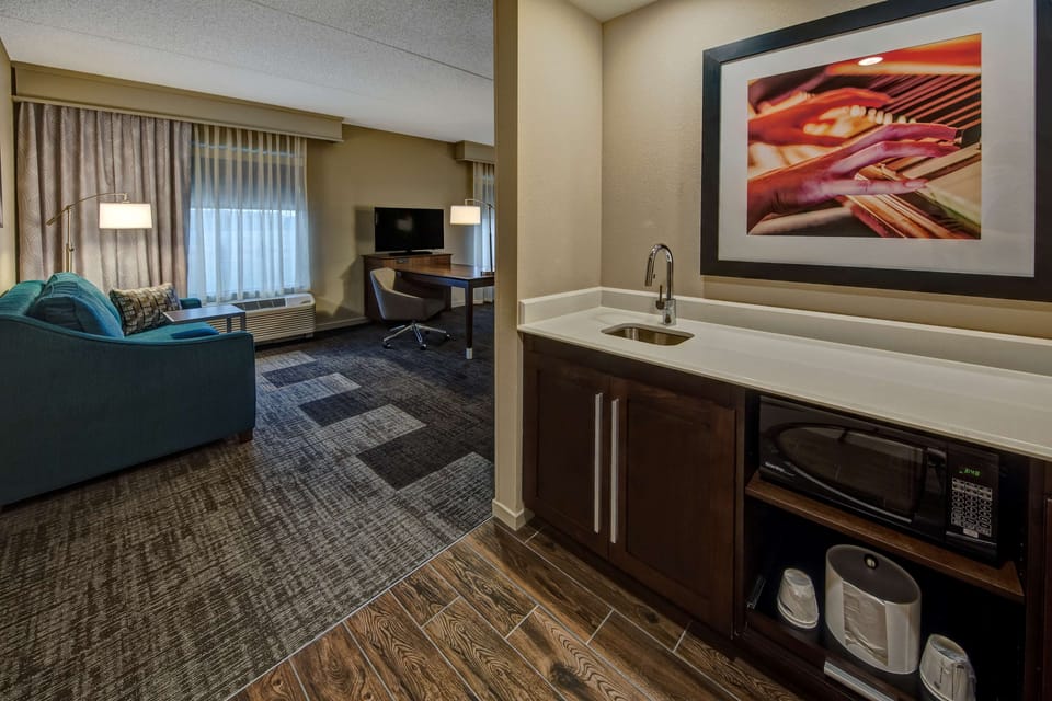 Studio, 1 King Bed, Accessible, Non Smoking (Roll In Shower) | Private kitchen | Fridge, coffee/tea maker