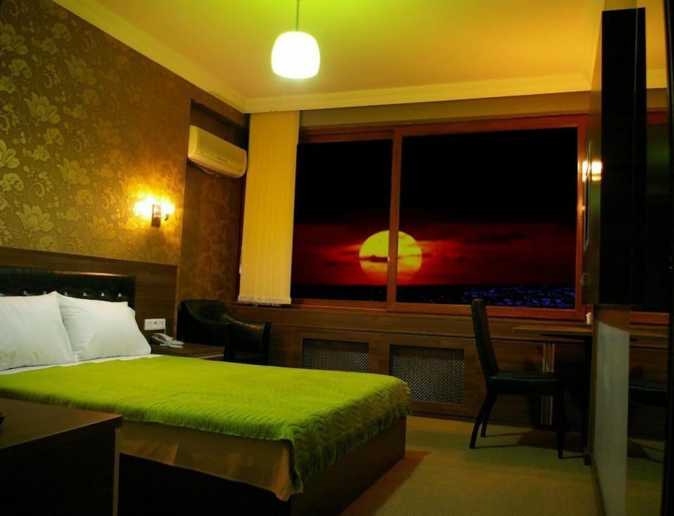 Minibar, desk, WiFi (free), bed sheets