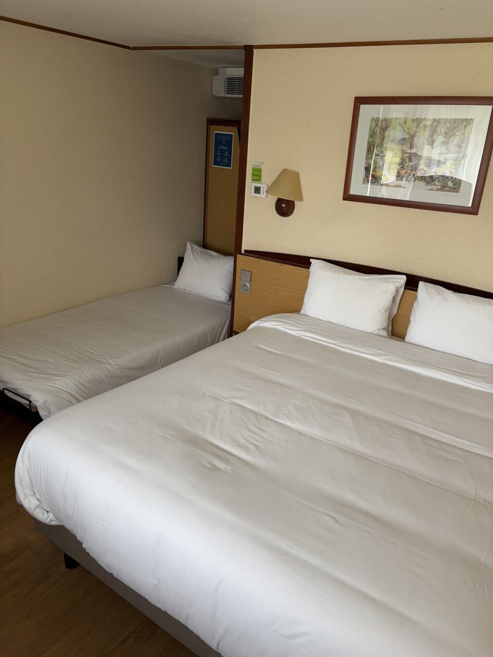 Standard Room - 1 Double Bed 1 Junior Bed up to 10 years | Premium bedding, desk, blackout drapes, iron/ironing board