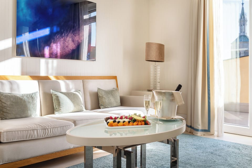 Presidential Suite with Terrace and Spa Access | Premium bedding, down comforters, pillowtop beds, minibar
