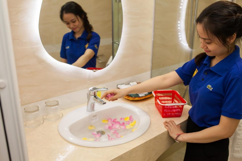 Eco-friendly toiletries, hair dryer, bathrobes, slippers
