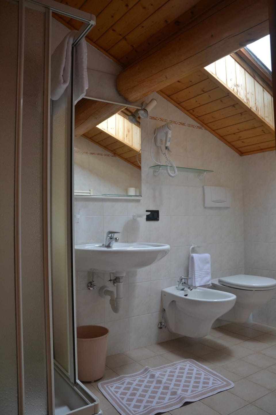 Free toiletries, hair dryer, bathrobes, bidet