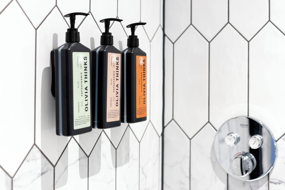 Free toiletries, hair dryer, towels