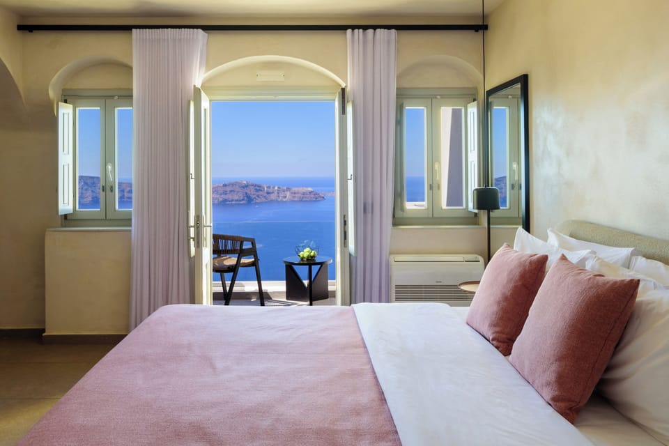 Superior Triple Room Sunset, Caldera & Sea View | Premium bedding, pillowtop beds, in-room safe, individually furnished