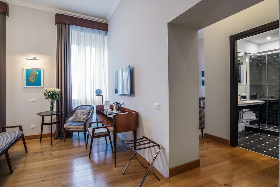 Suite, City View | Frette Italian sheets, premium bedding, down comforters