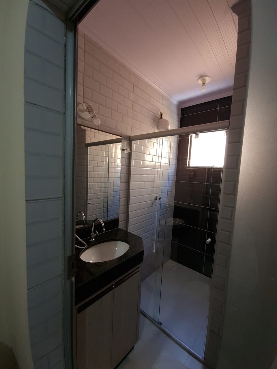 Hair dryer, towels, soap