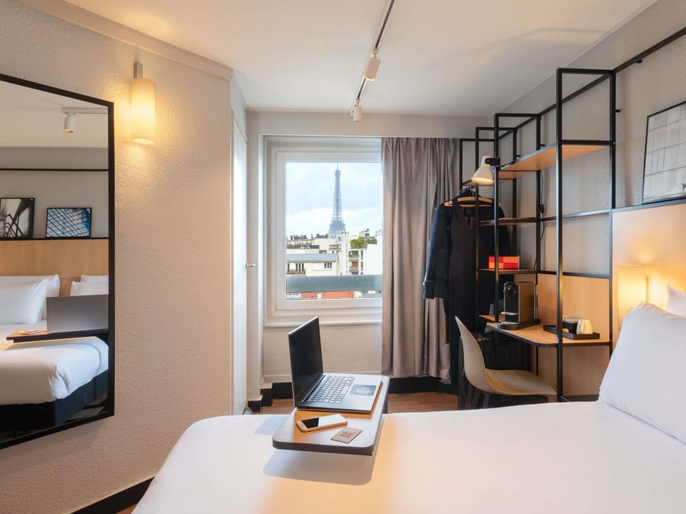 Comfort Room, 1 Double Bed (Eiffel Tower View) | Premium bedding, in-room safe, desk, blackout drapes