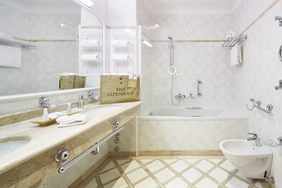 Hair dryer, bathrobes, towels, soap