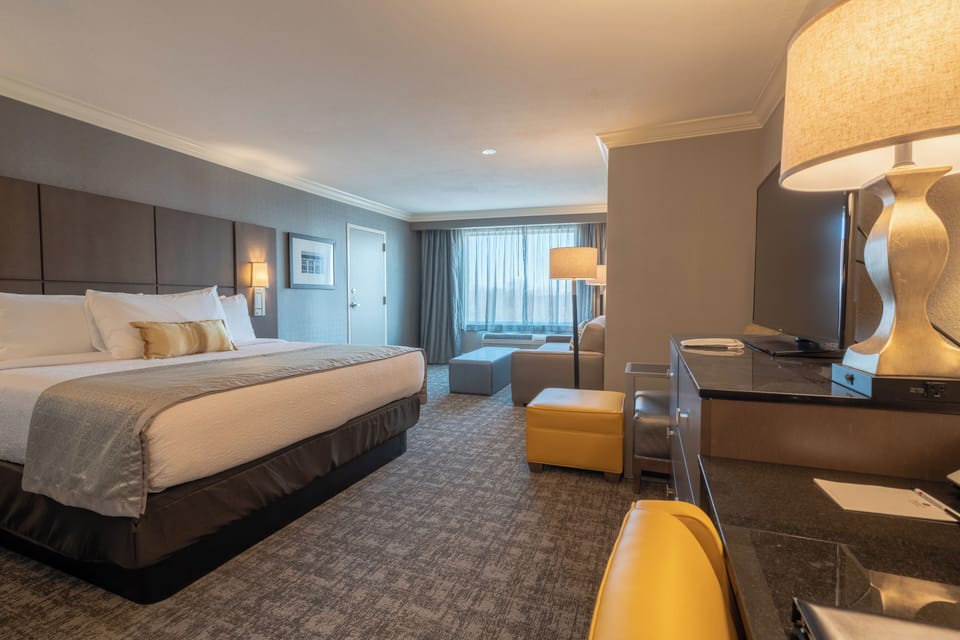 Deluxe Room, 1 King Bed with Sofa bed, Non Smoking, Microwave | Desk, laptop workspace, blackout drapes, soundproofing