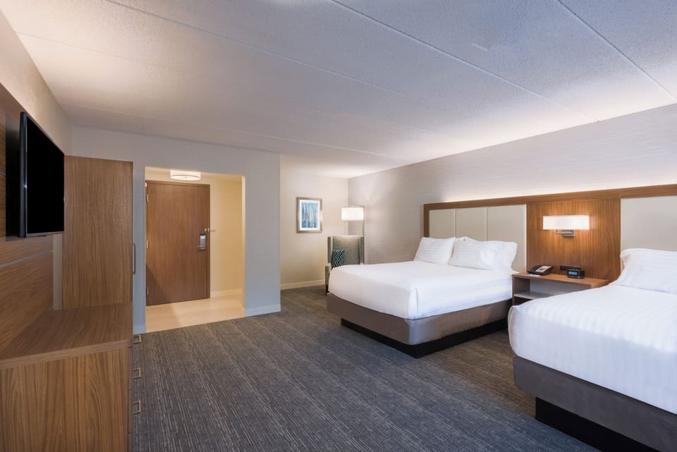 Standard Room, 2 Queen Beds | Hypo-allergenic bedding available, desk, laptop workspace