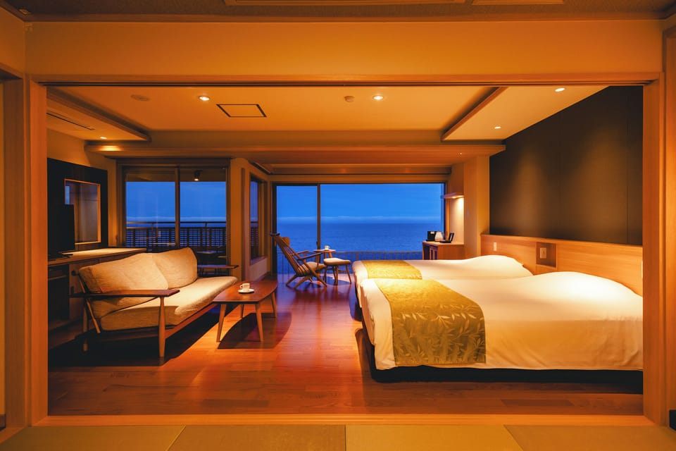 Japanese Style Room with Open Air Bath | In-room safe, blackout drapes, free WiFi, bed sheets