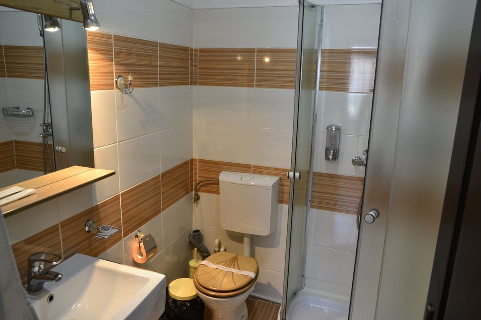 Basic Double Room, City View | Bathroom | Shower, free toiletries, hair dryer, slippers