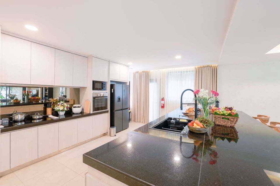 Villa, 4 Bedrooms, Private Pool, Beach View | Living area | Flat-screen TV