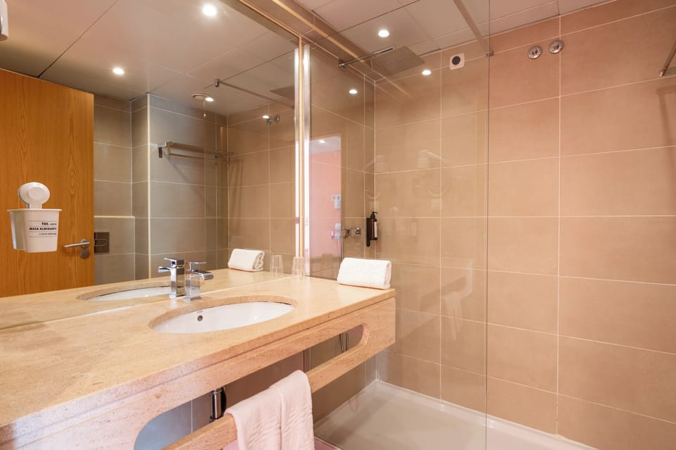 Free toiletries, hair dryer, towels