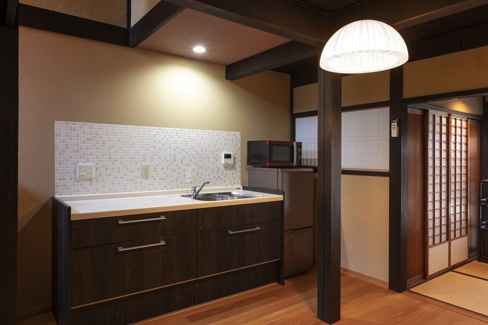 Japanese Style Townhouse (Beds + Futons) | Private kitchenette | Fridge, microwave, coffee/tea maker, electric kettle