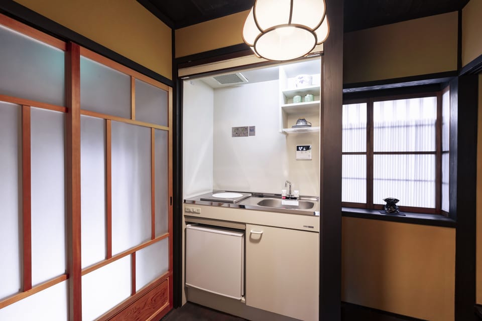 Japanese Style Townhouse | Private kitchenette | Fridge, coffee/tea maker, electric kettle, cookware/dishes/utensils
