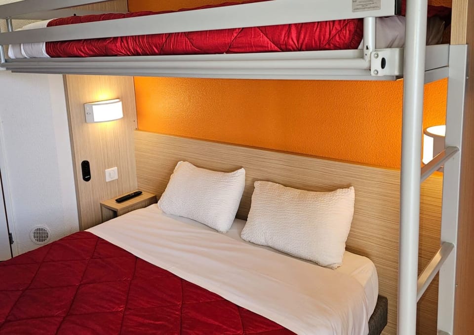 Standard Room, Multiple Beds (1 Double and 1 Single bed) | Desk, laptop workspace, blackout drapes, iron/ironing board
