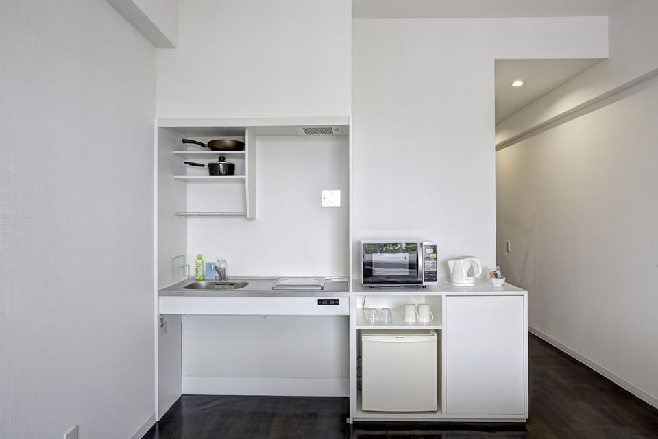 Deluxe Twin Room, 2 Twin Beds, Mobility Accessible, Non Smoking | Private kitchen | Fridge, microwave, stovetop, electric kettle