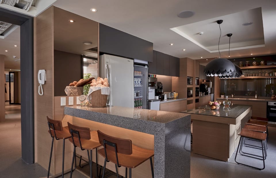 Shared fridge, microwave, electric kettle