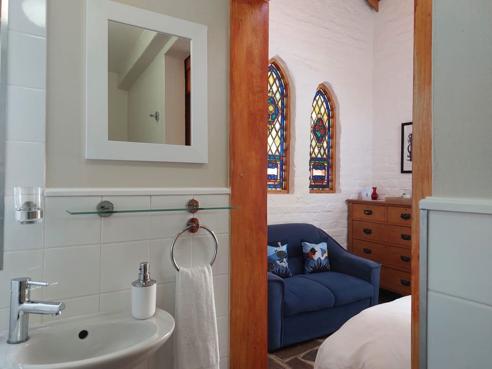 Standard Room (The Priory: Stained Glass Room) | Bathroom | Shower, rainfall showerhead, hair dryer, towels