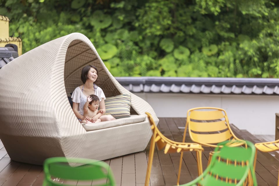 Indoor pool, outdoor pool, sun loungers