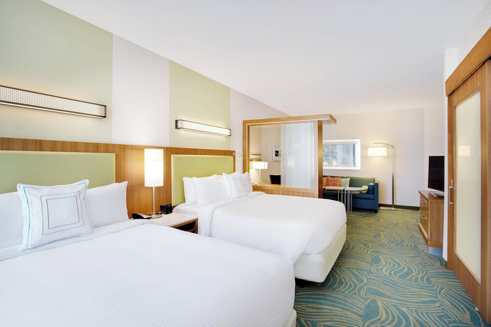 Premium bedding, memory foam beds, individually furnished, desk