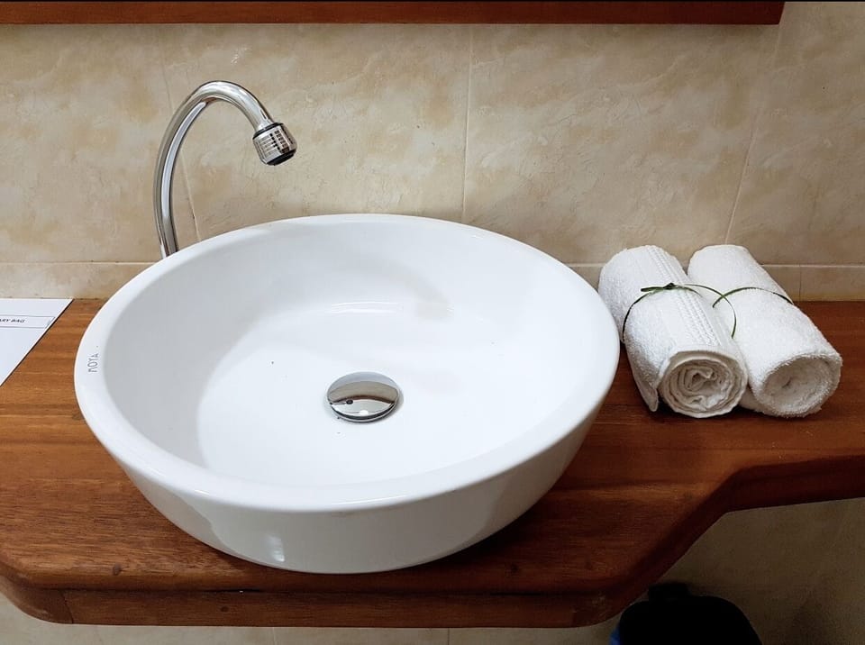 Shower, free toiletries, hair dryer, bidet