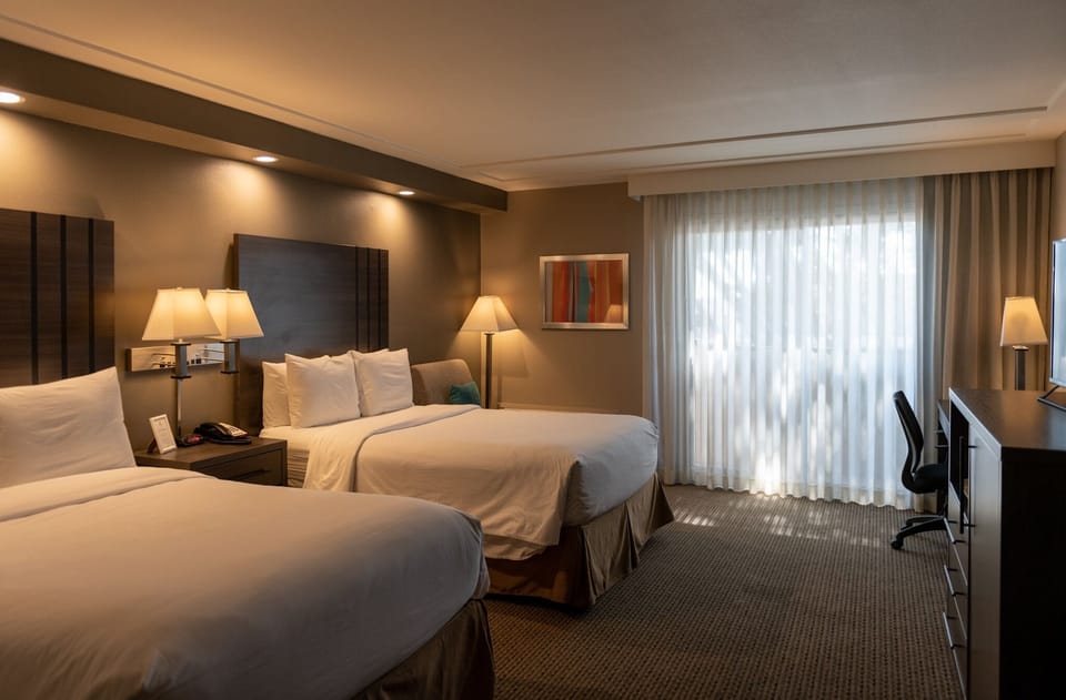 Deluxe Room, 2 Double Beds, Non Smoking | Premium bedding, desk, blackout drapes, iron/ironing board