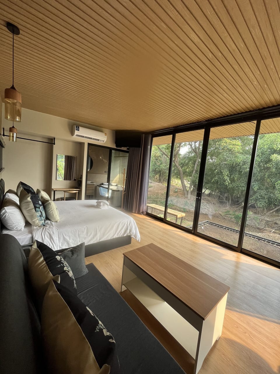 Panoramic Riverside Cabin with Jacuzzi | View from room