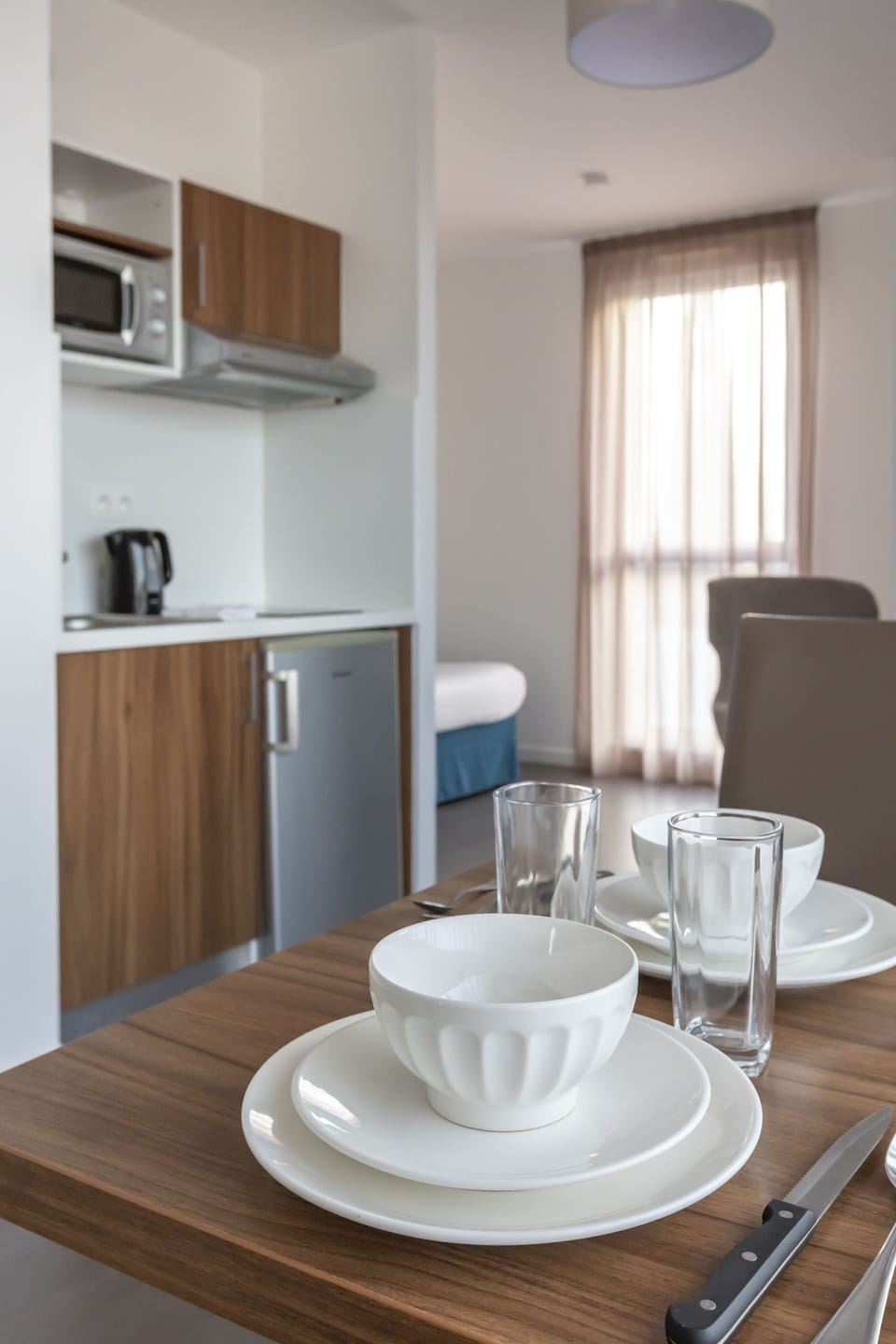 Standard Studio (2 People) | Desk, laptop workspace, soundproofing, free cribs/infant beds