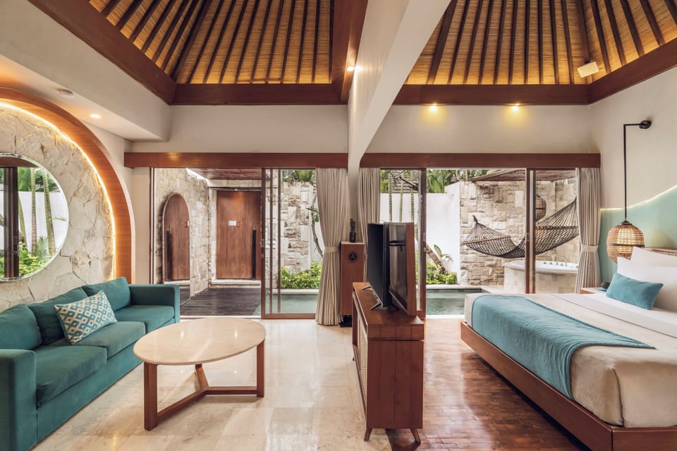 Royal Smart One Bedroom Villa with Private Pool & Hot tub | Living area | 50-inch LED TV with digital channels, Netflix, streaming services