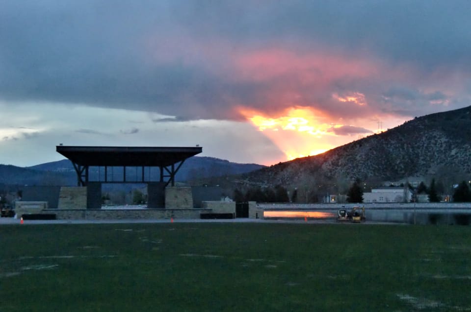 Outdoor wedding area