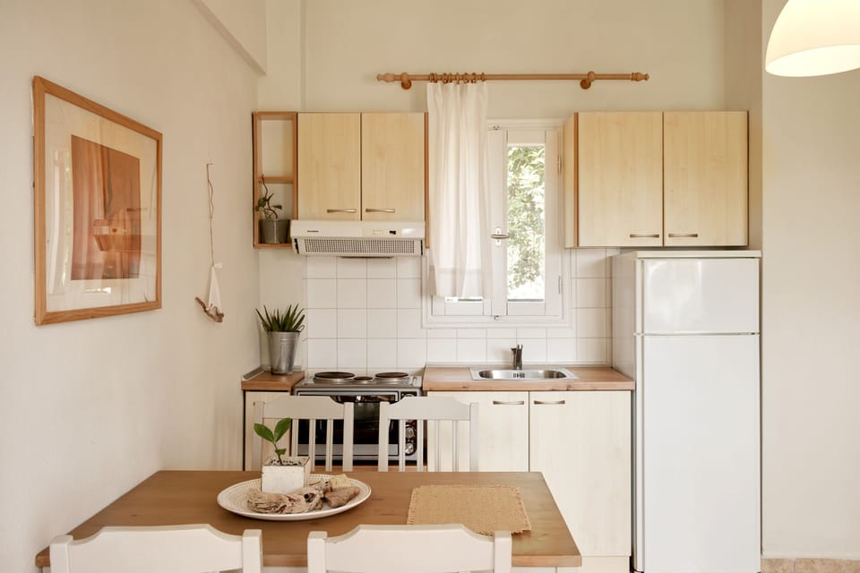 Apartment, 2 Bedrooms, Sea View | Private kitchen | Mini-fridge, stovetop, cookware/dishes/utensils