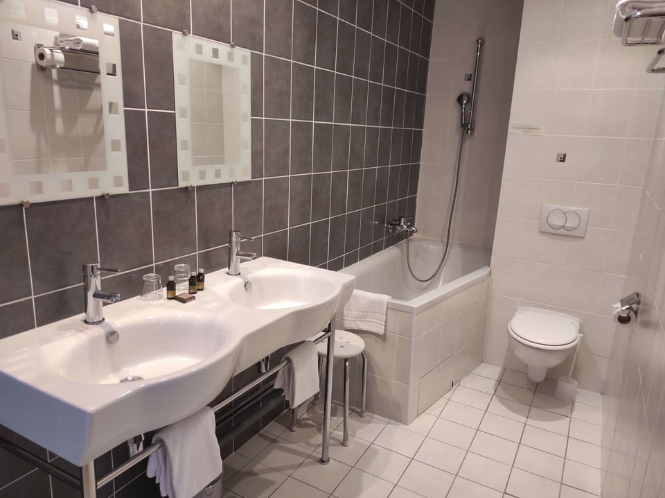 Classic Double Room | Bathroom | Free toiletries, hair dryer, towels, soap