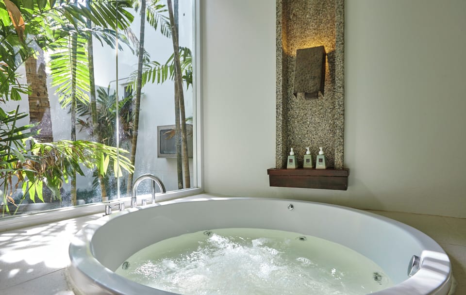 2-Bedroom Pool Villa | Bathroom | Separate tub and shower, hair dryer, bathrobes, slippers