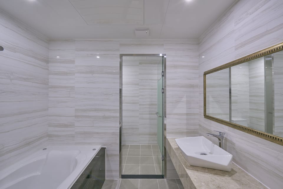 Deluxe Double Room (Styler, Massage Chair) | Bathroom | Combined shower/tub, jetted tub, free toiletries, hair dryer