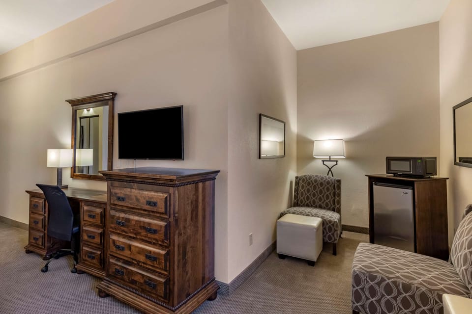 Standard Room, 1 King Bed, Non Smoking, Refrigerator & Microwave | Desk, iron/ironing board, free cribs/infant beds, free rollaway beds