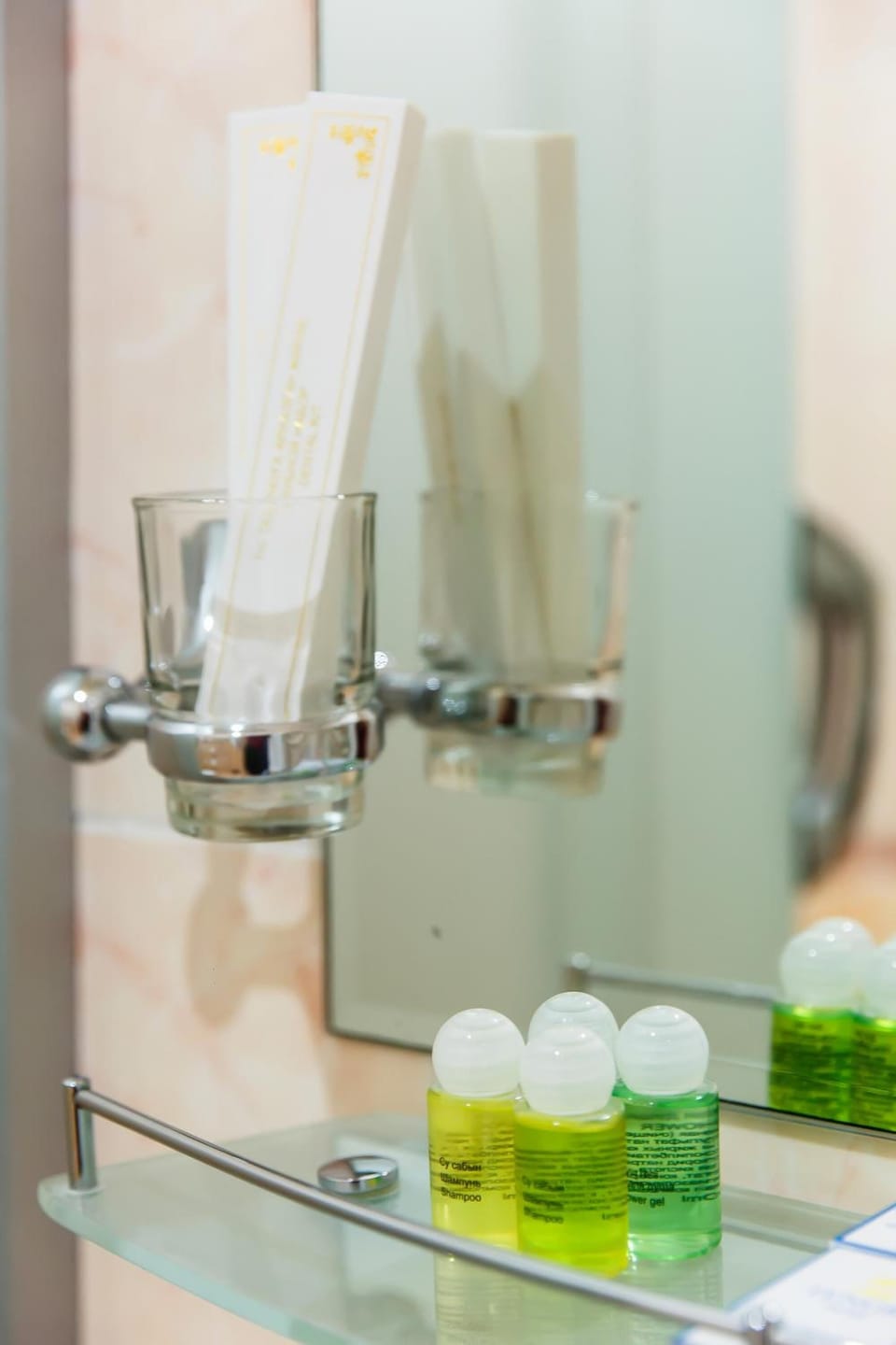 Shower, free toiletries, hair dryer, slippers